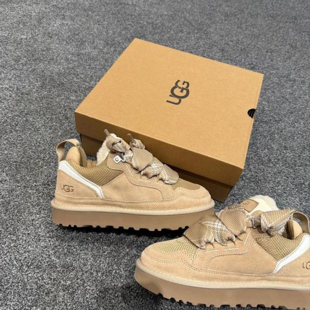 UGG Beige Casual Sneakers with Box